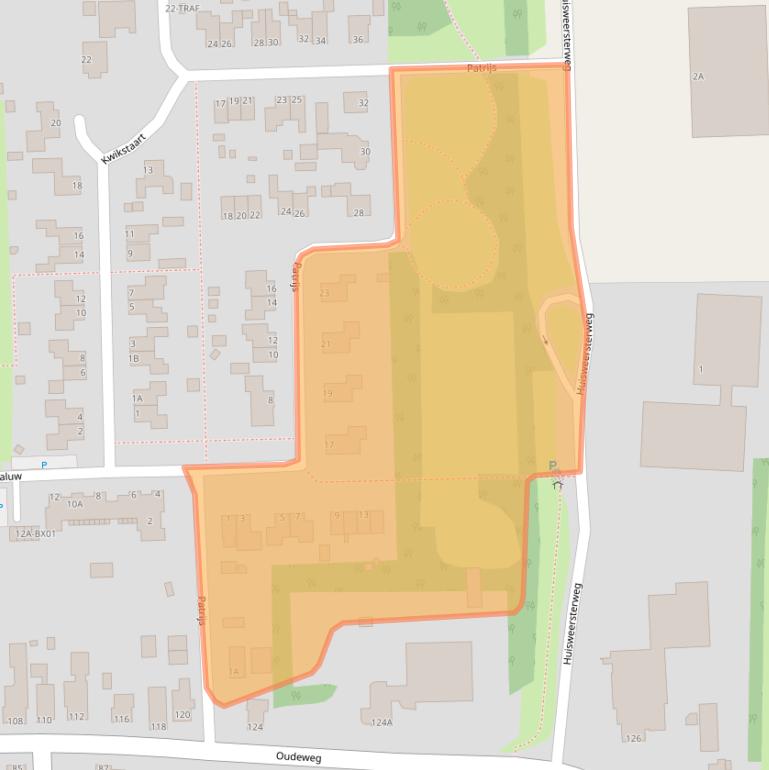 Kaart van postcodegebied 9628ED.