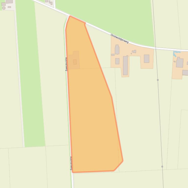 Kaart van postcodegebied 9628EE.