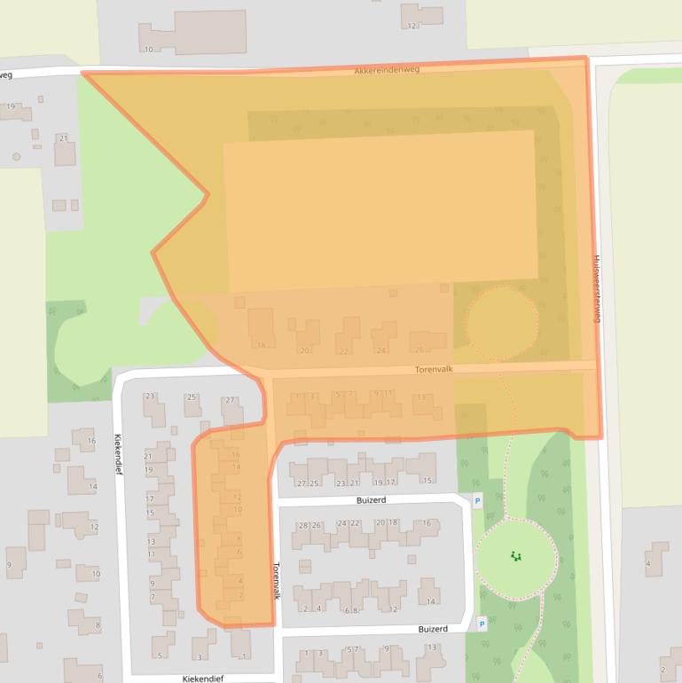Kaart van postcodegebied 9628ER.