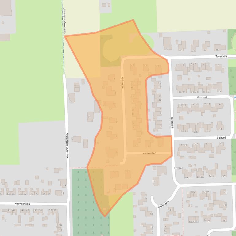 Kaart van postcodegebied 9628ET.
