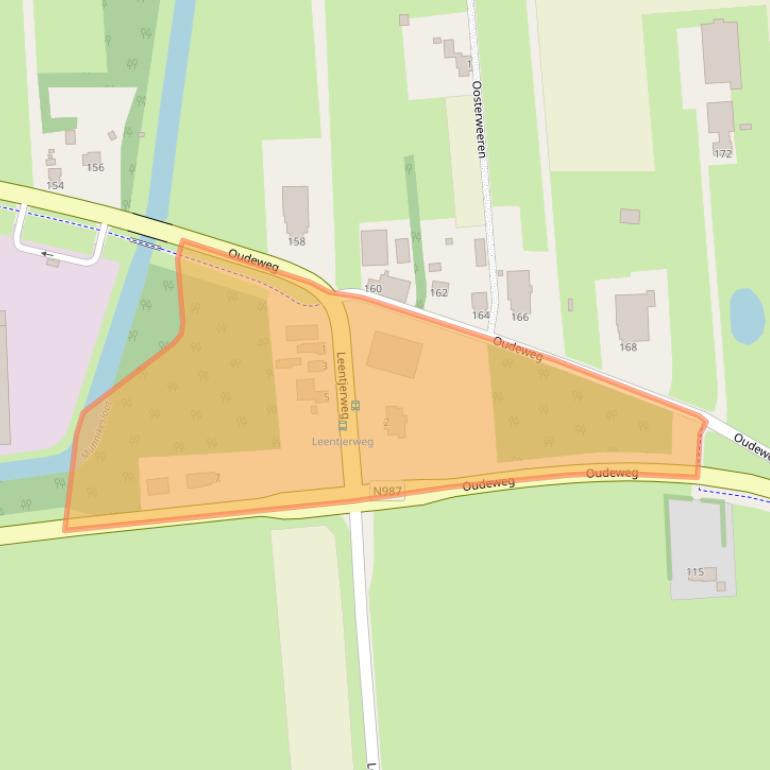 Kaart van postcodegebied 9628TC.