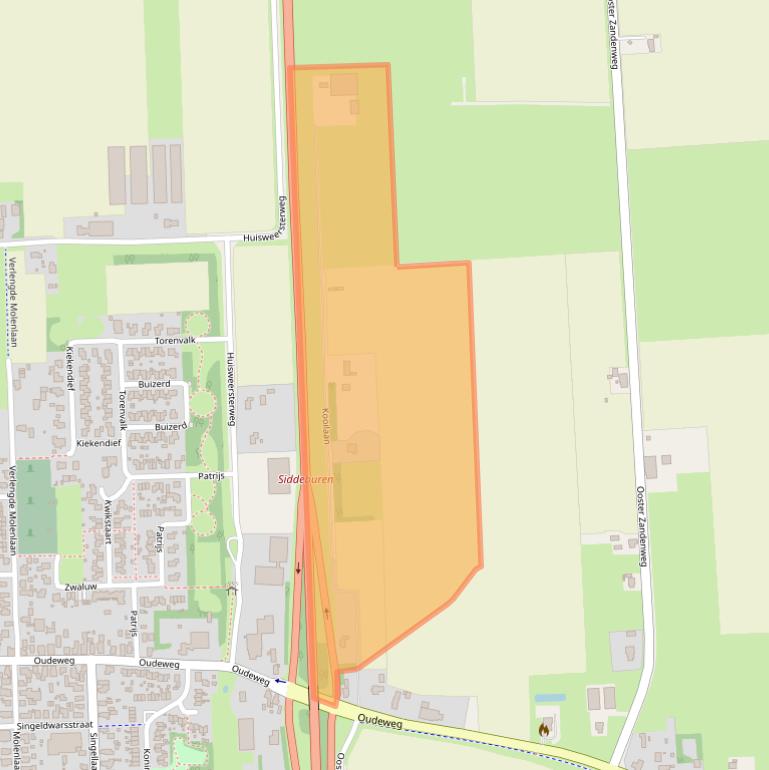 Kaart van postcodegebied 9628TH.