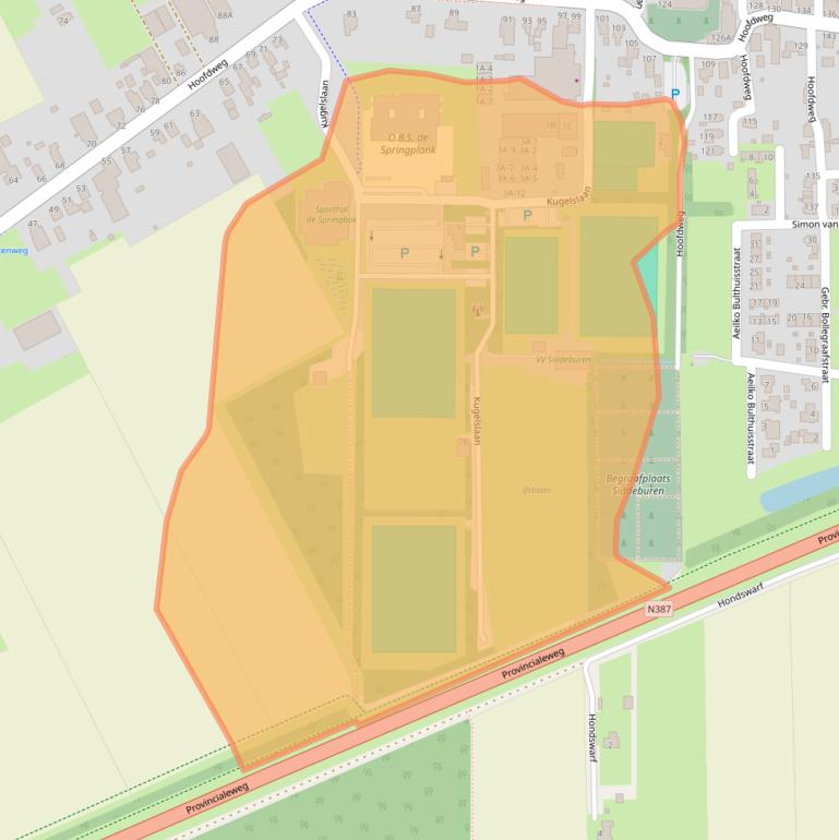 Kaart van postcodegebied 9628TK.