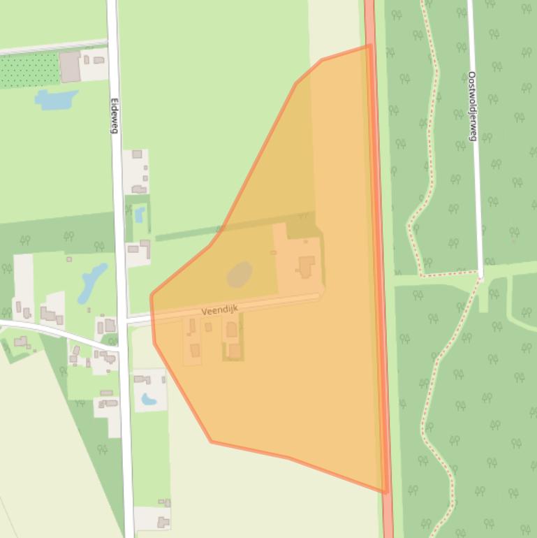 Kaart van postcodegebied 9628TM.