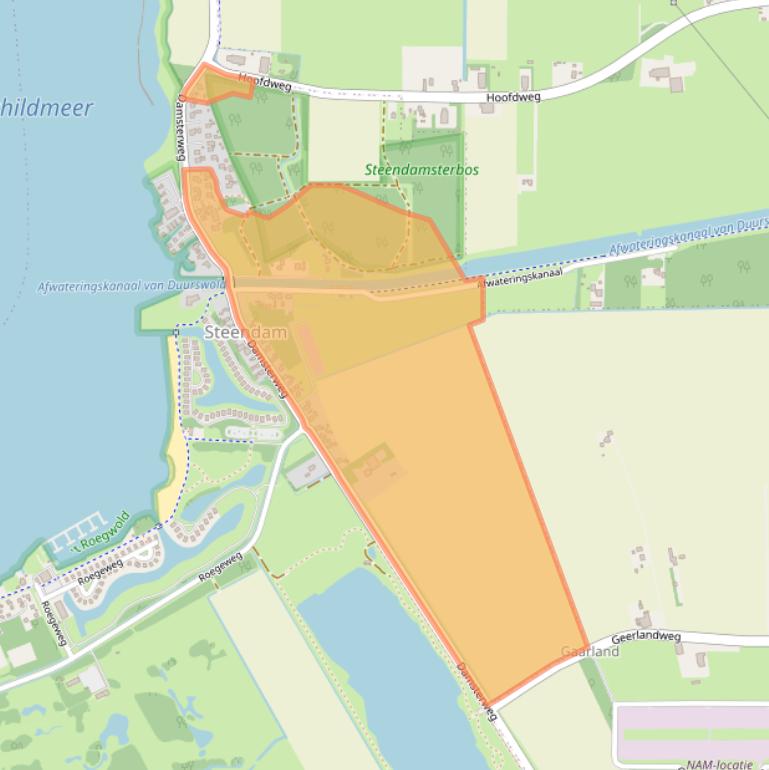 Kaart van postcodegebied 9629PB.