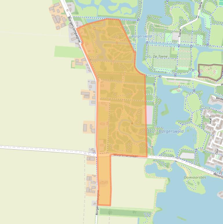 Kaart van postcodegebied 9631TJ.