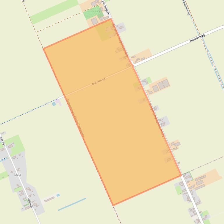 Kaart van postcodegebied 9632TD.