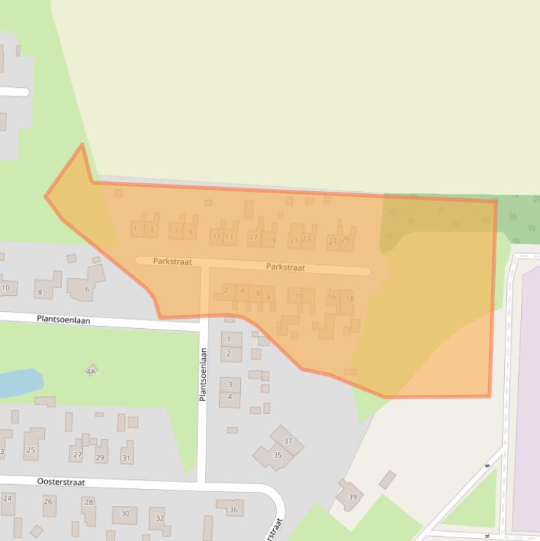 Kaart van postcodegebied 9635AD.