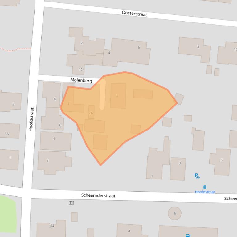 Kaart van postcodegebied 9635AJ.