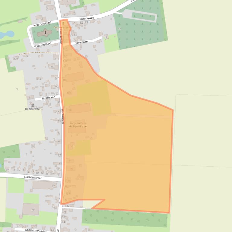 Kaart van postcodegebied 9635AX.