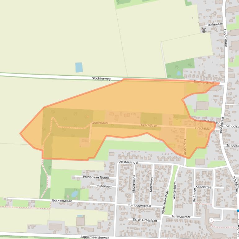 Kaart van postcodegebied 9635BK.