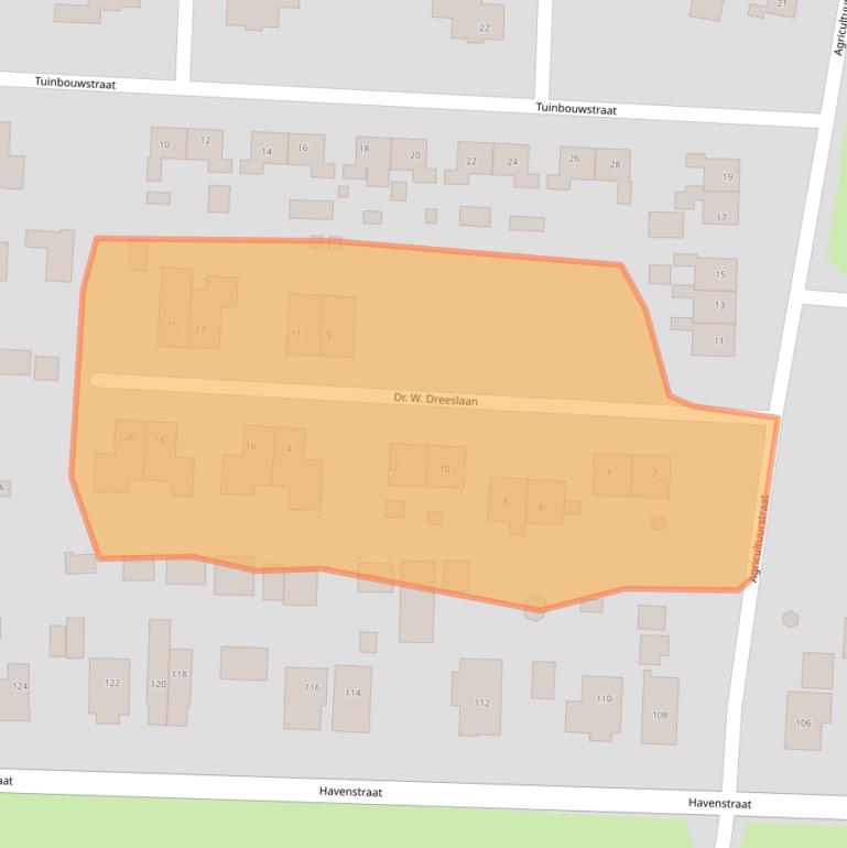 Kaart van postcodegebied 9635BR.