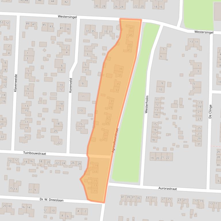 Kaart van postcodegebied 9635BS.