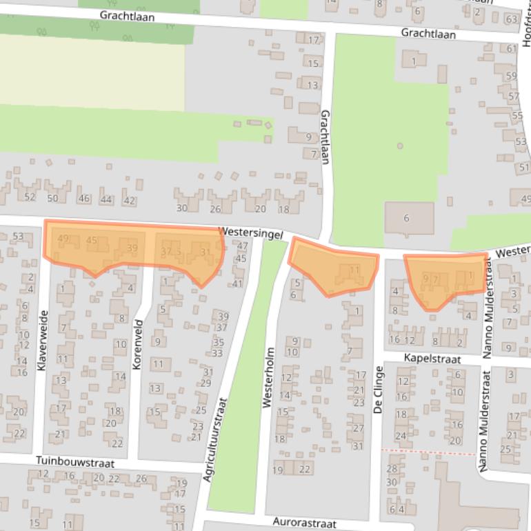 Kaart van postcodegebied 9635BT.