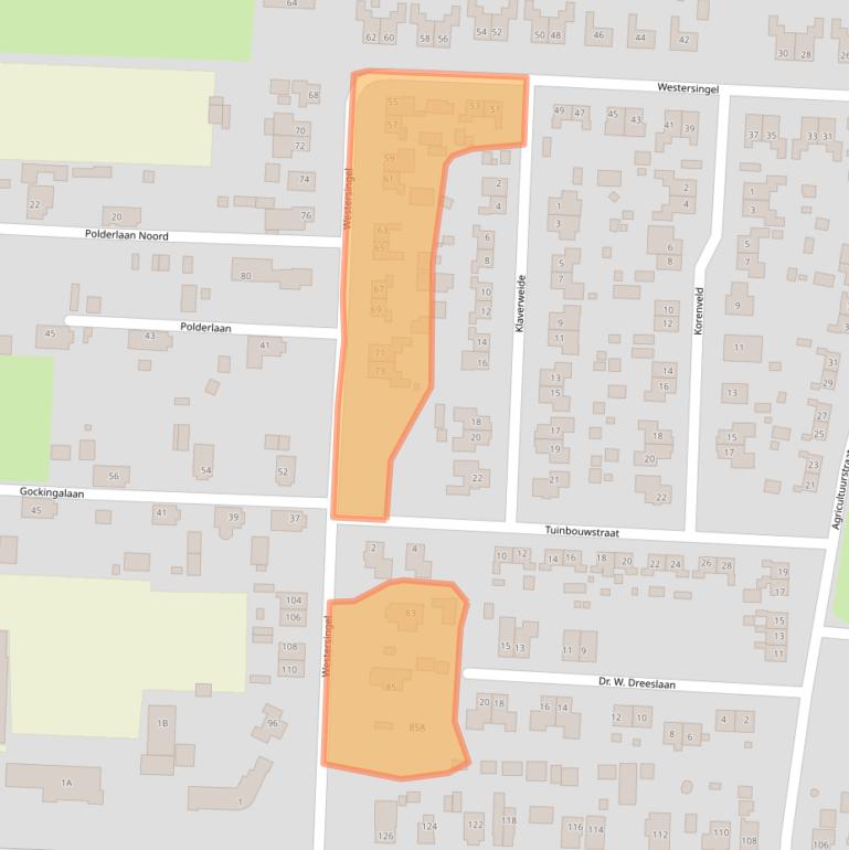 Kaart van postcodegebied 9635BV.