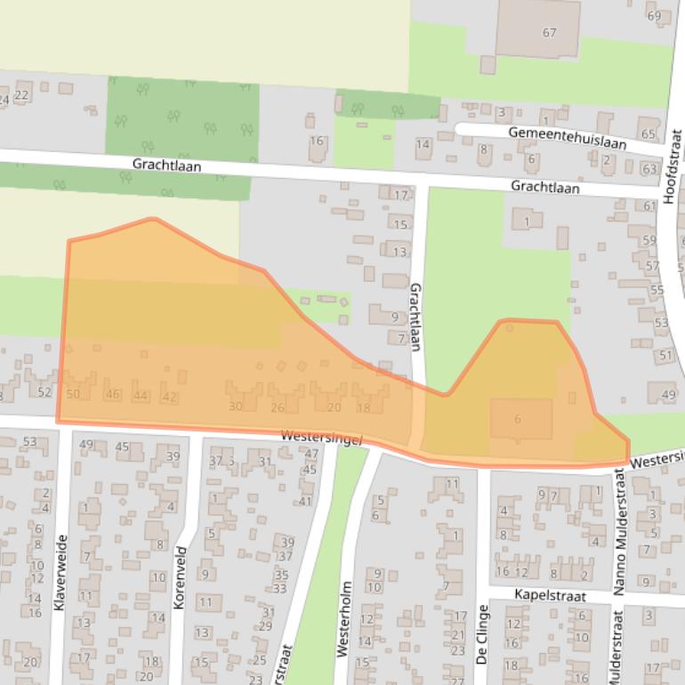 Kaart van postcodegebied 9635BW.