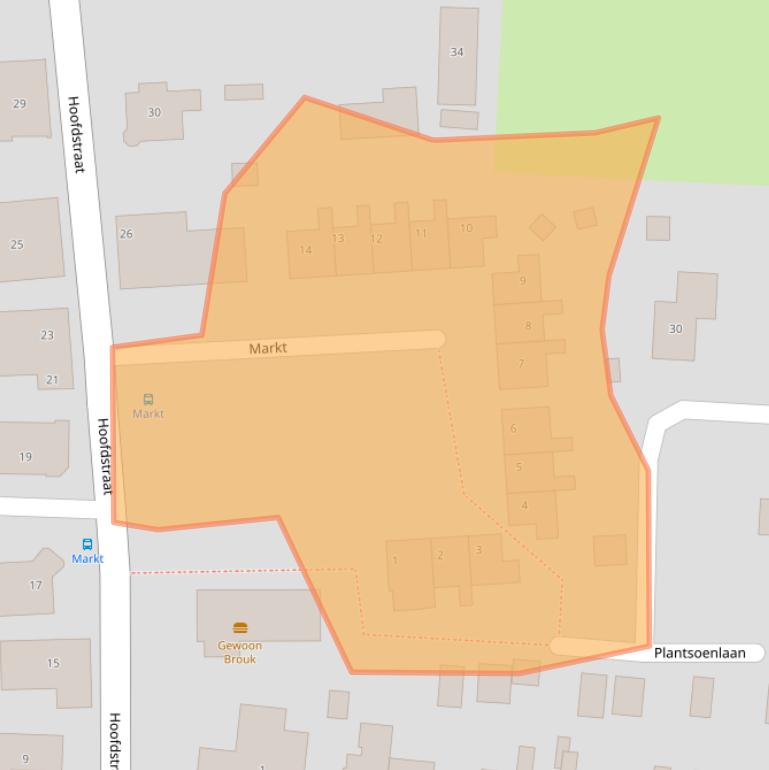 Kaart van postcodegebied 9635CA.