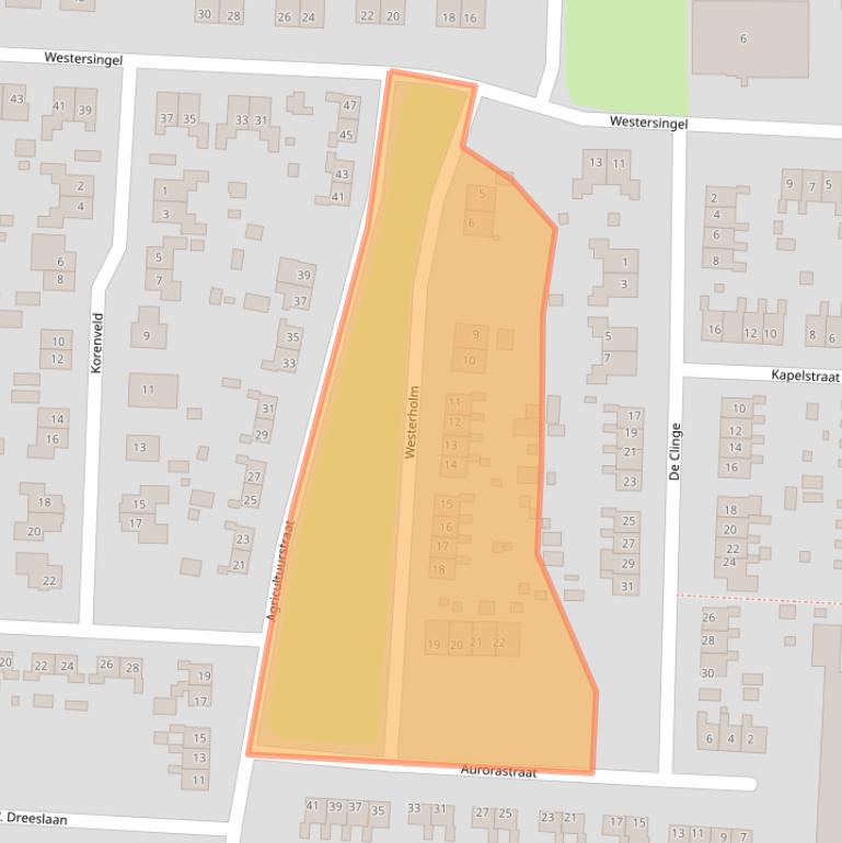 Kaart van postcodegebied 9635CC.