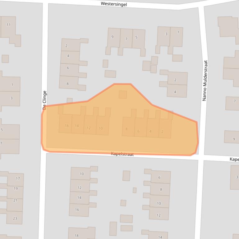 Kaart van postcodegebied 9635CM.