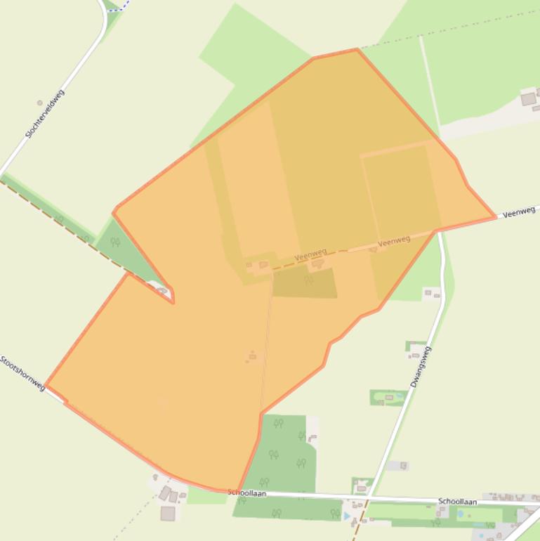 Kaart van postcodegebied 9635TS.