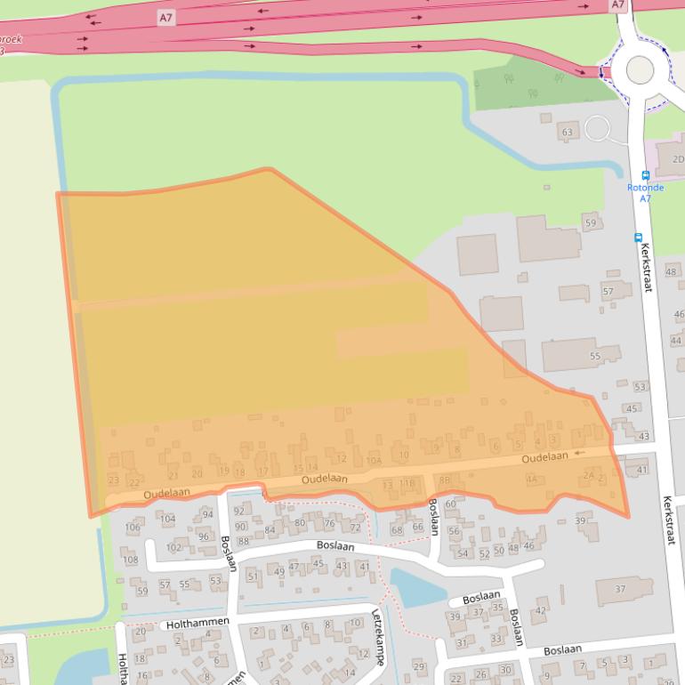 Kaart van postcodegebied 9636AE.