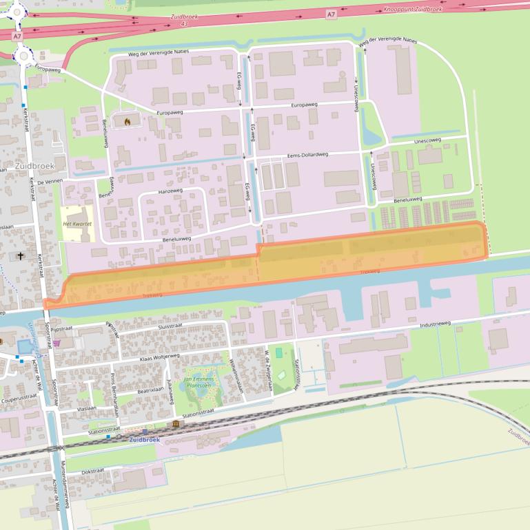Kaart van postcodegebied 9636AK.