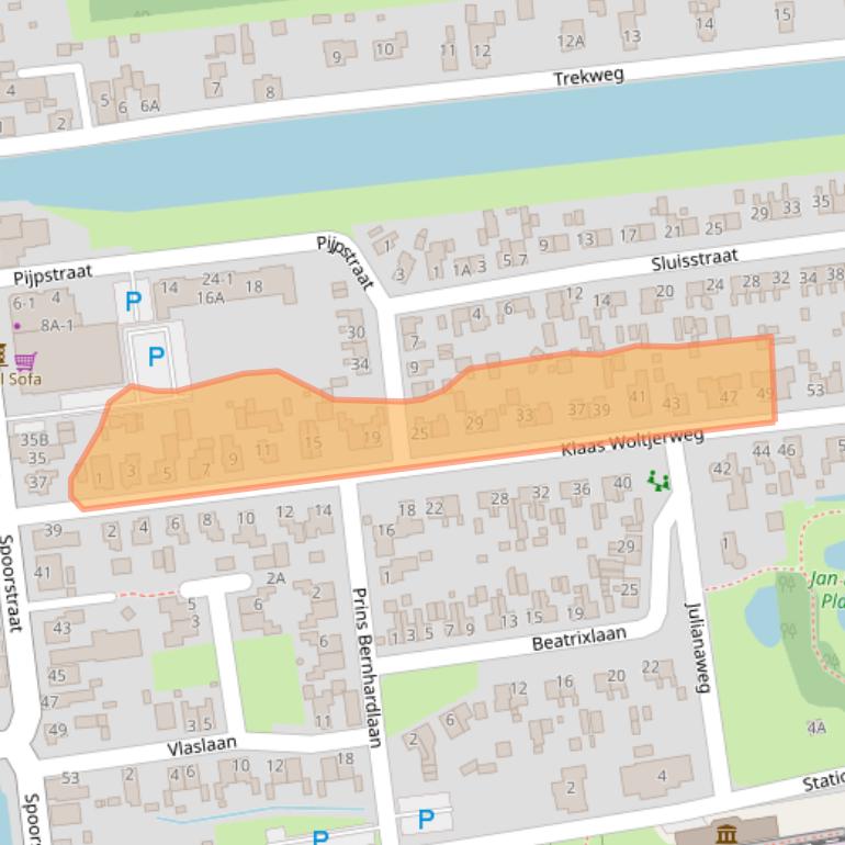 Kaart van postcodegebied 9636BB.