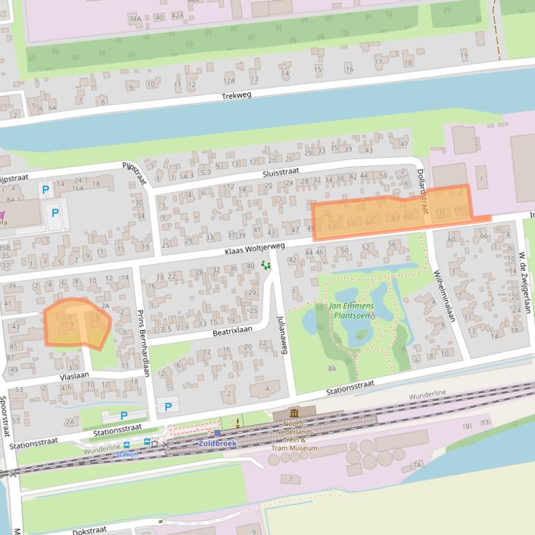 Kaart van postcodegebied 9636BC.