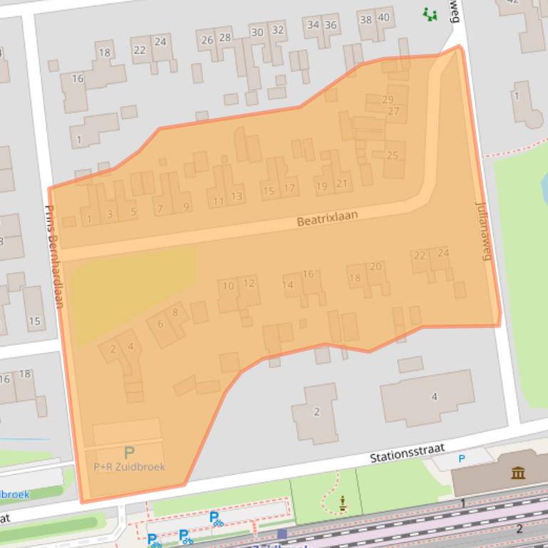 Kaart van postcodegebied 9636BH.