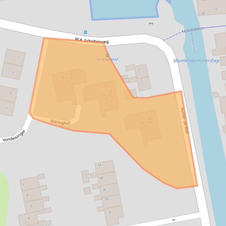 Kaart van postcodegebied 9636BM.