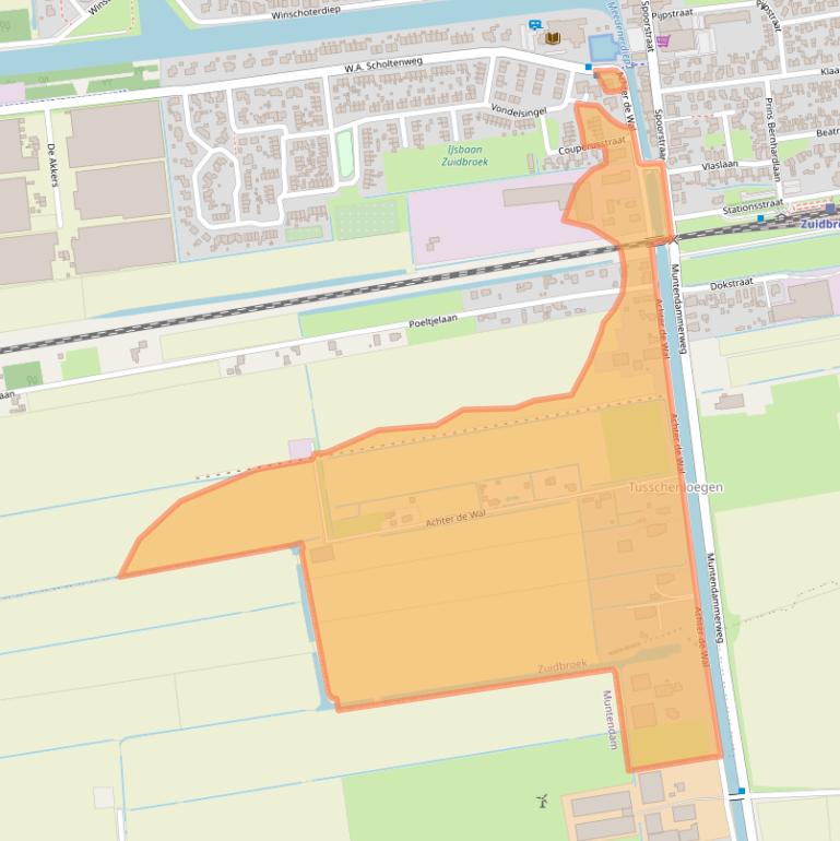 Kaart van postcodegebied 9636BN.