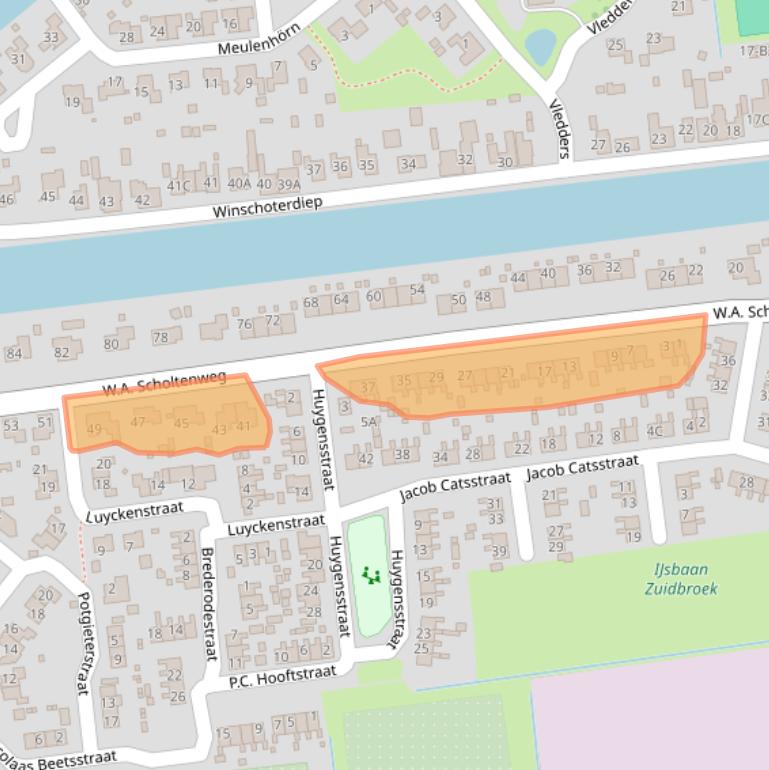 Kaart van postcodegebied 9636BP.