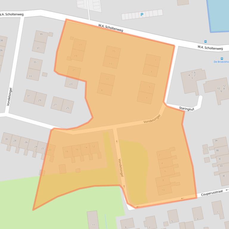 Kaart van postcodegebied 9636BV.