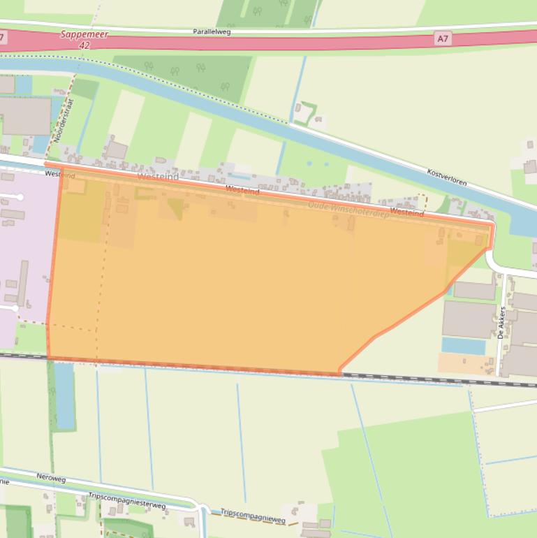 Kaart van postcodegebied 9636CC.