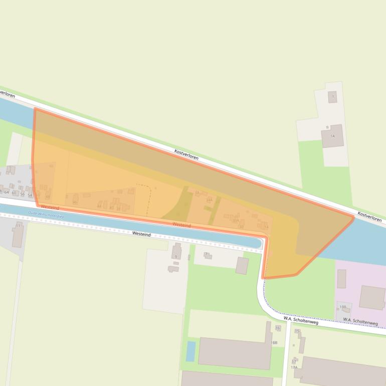 Kaart van postcodegebied 9636CD.