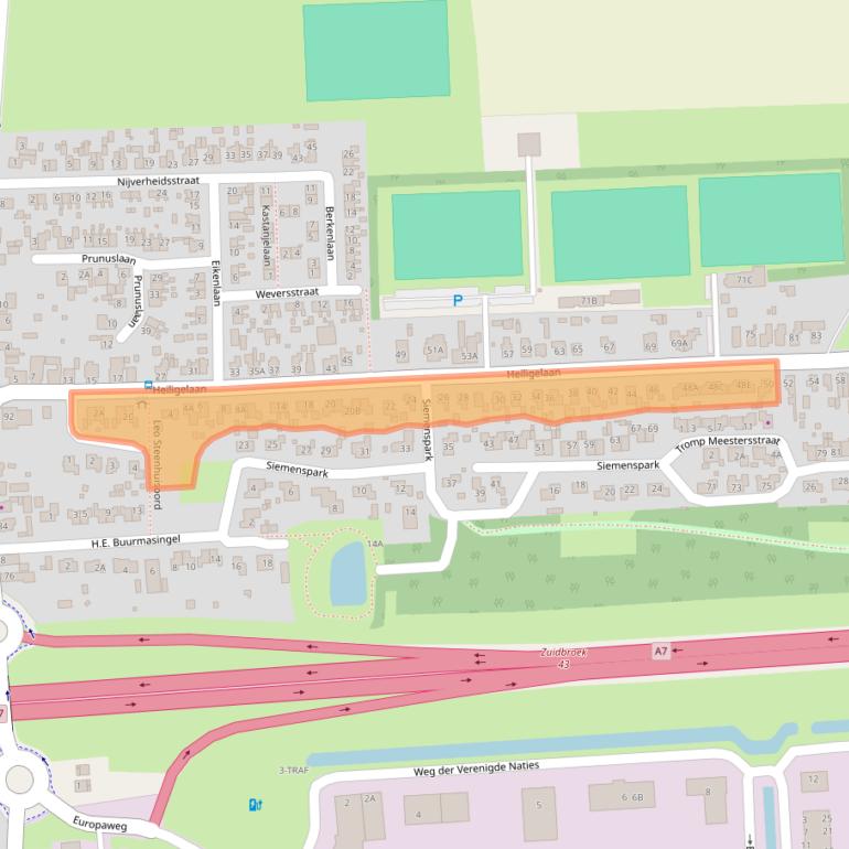 Kaart van postcodegebied 9636CN.