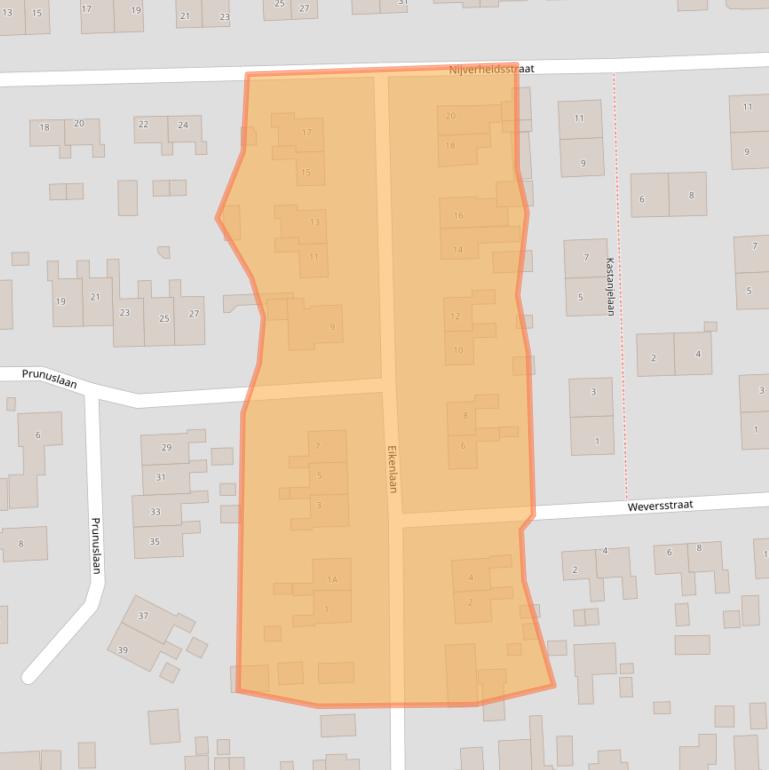 Kaart van postcodegebied 9636CV.