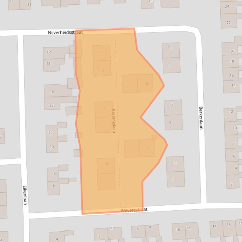 Kaart van postcodegebied 9636CX.