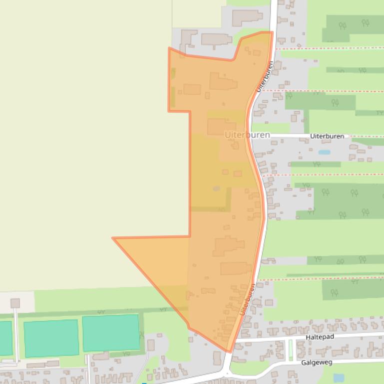 Kaart van postcodegebied 9636EC.