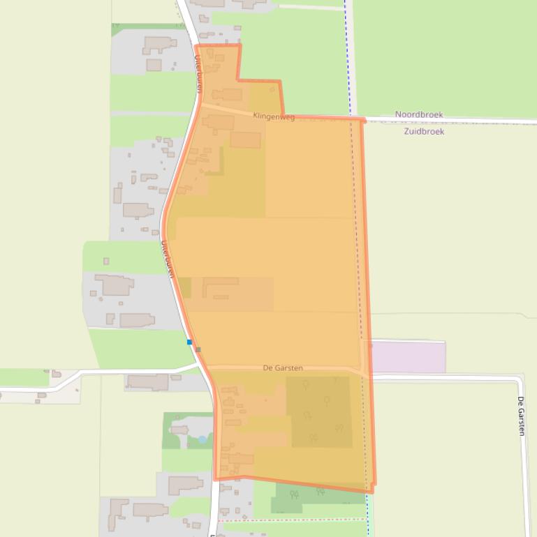 Kaart van postcodegebied 9636EH.