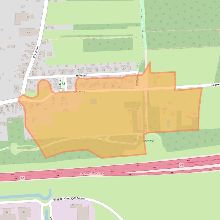 Kaart van postcodegebied 9636EJ.