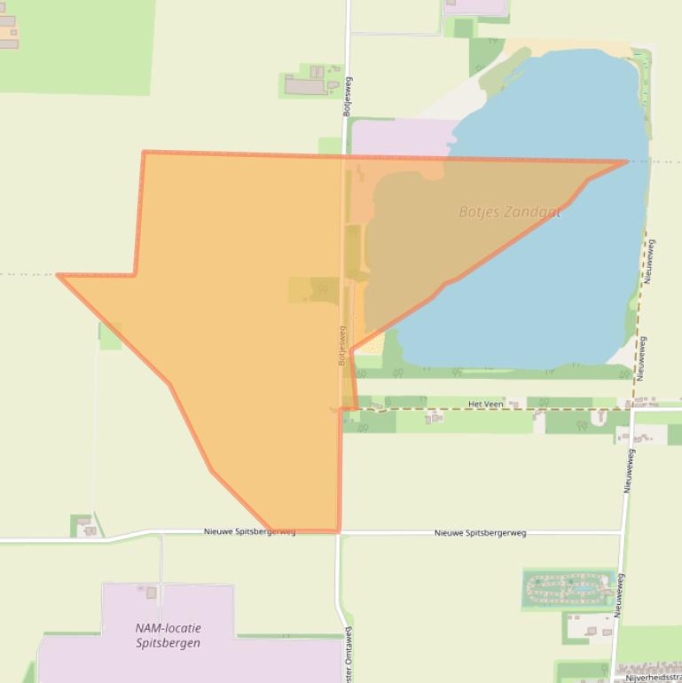 Kaart van postcodegebied 9636EL.