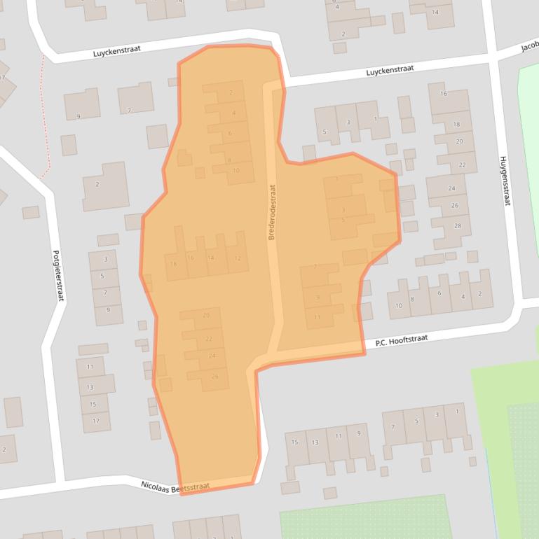 Kaart van postcodegebied 9636GG.