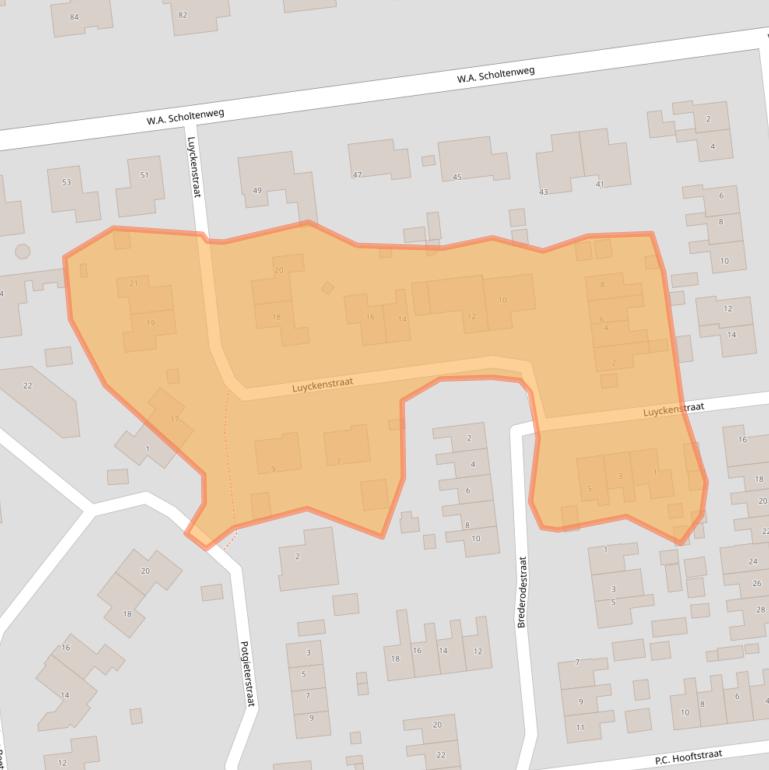 Kaart van postcodegebied 9636GH.
