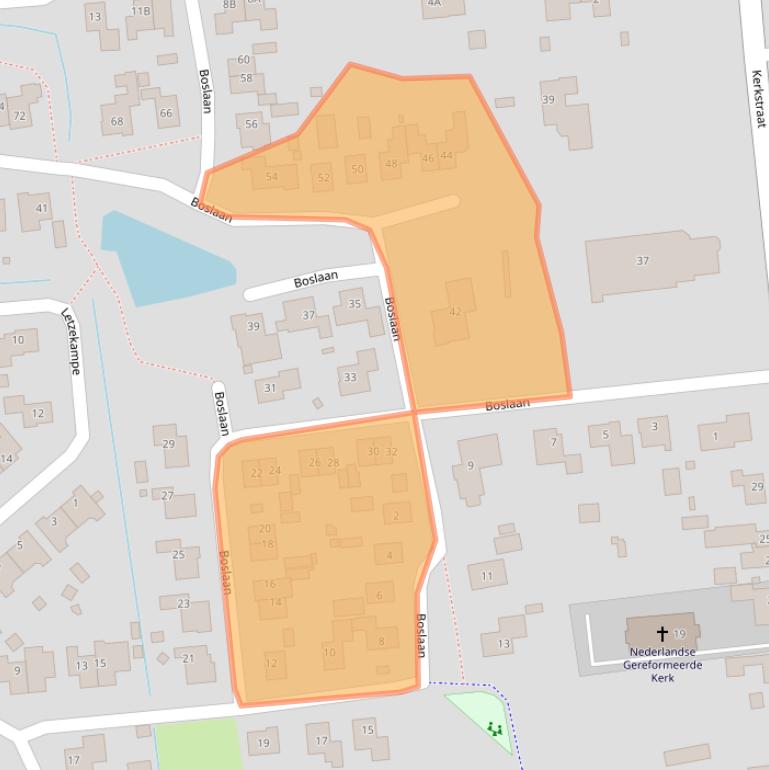 Kaart van postcodegebied 9636GM.