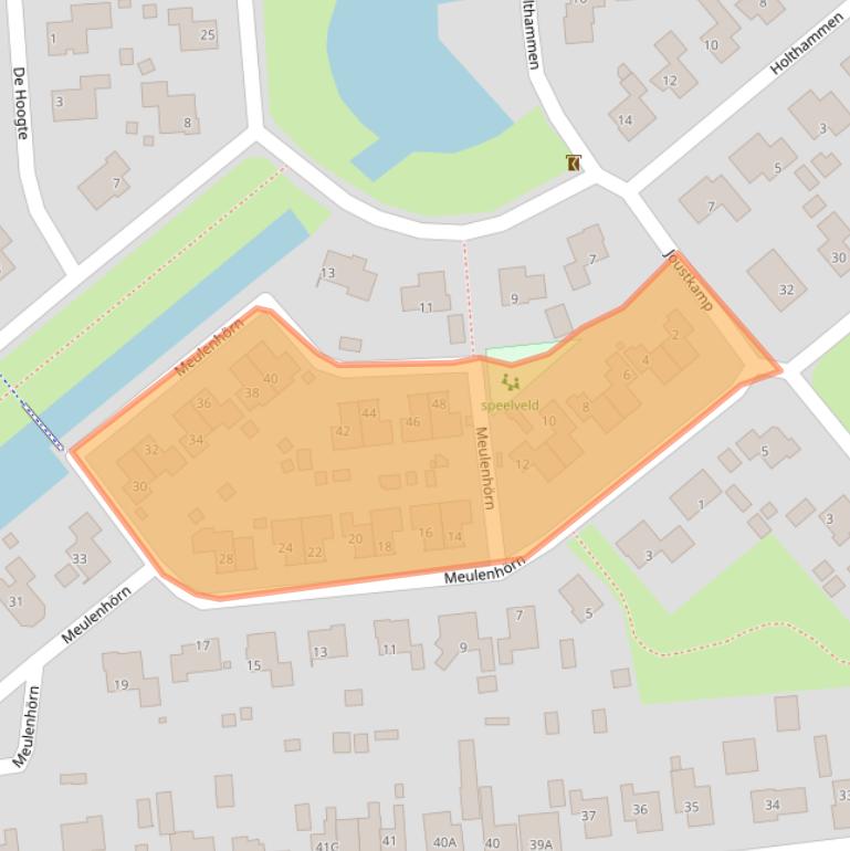 Kaart van postcodegebied 9636GZ.