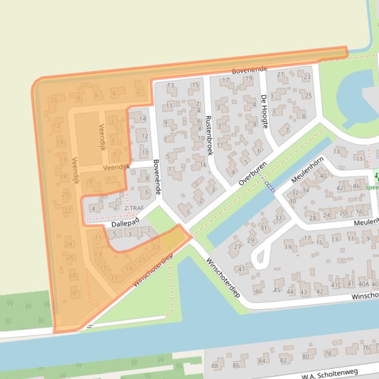 Kaart van postcodegebied 9636HH.