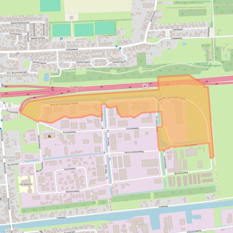 Kaart van postcodegebied 9636HW.