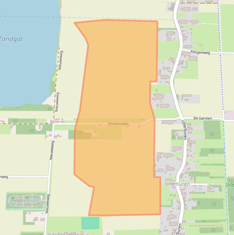 Kaart van postcodegebied 9636TA.