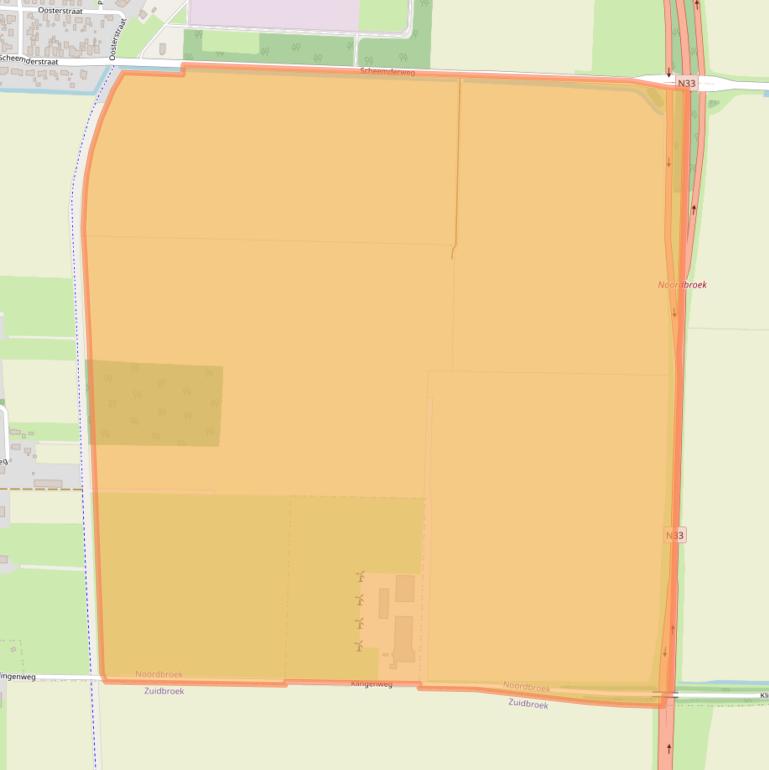 Kaart van postcodegebied 9636TM.